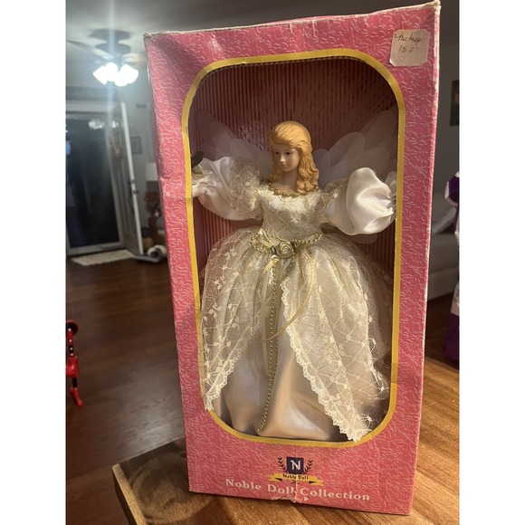 Fiber Optic Light Up Color Changing Angel Christmas Tree Topper Table Decor Vtg - Picture 11 of 12